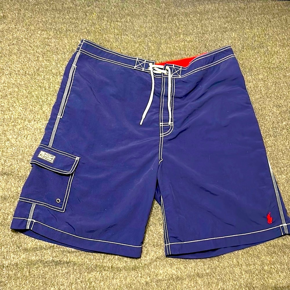 🟢POLO | SHORTS | VINTAGE | LNC | Blue/Res | Velcro w/Draw strings ready to ship